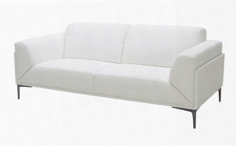 Davos Collection 18248-s 83" Sofa With Gunpowder Grey Legs And Leather Upholstery In