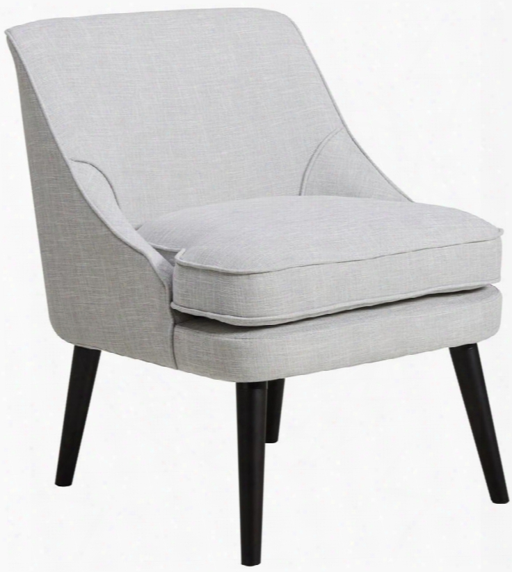 Ds-d027006-453 Upholstered Accent Chair With Round Tapered Solid Wood Legs Unique Stitching And Welting Application In