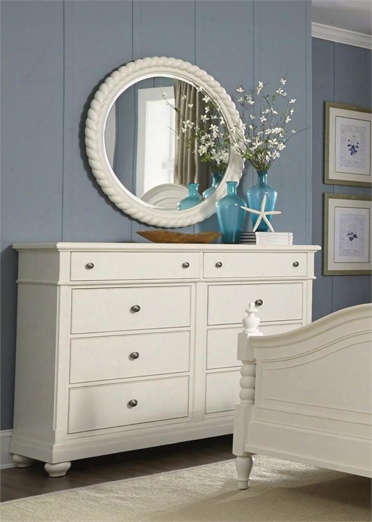 Harbor View Ii Collection 631-br-odm 2-piece Bedroom Set With Dresser And Mirror In Linen