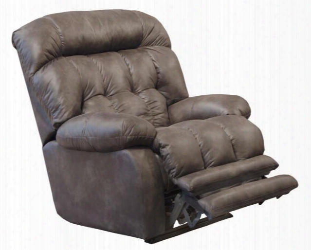 Horton Colelction 64210-7-1300-89 50" Lay Flat Recliner With Extended Ottoman Comfor-gel Coil Seating Reinforced Frame And Faux Leather Upholstery In Dusk