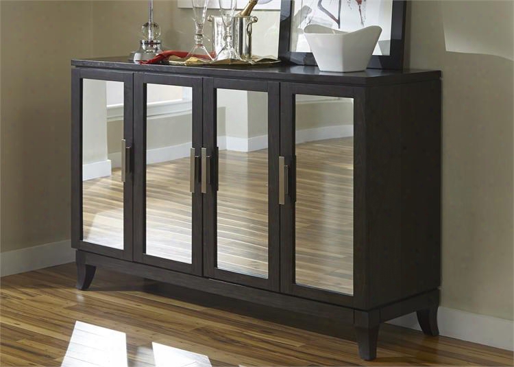 Platinum Collection 861-sr6038 60" Server With Three Hidden Drawers Behind Center Doo Rs And Adjustable Shelves Behind Side Doors In Satin Espresso