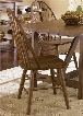 Farmhouse Collection 139-C1000S 41" Side Chair with Windsor Back Contoured Seat and Nylon Chair Glides in Weathered Oak