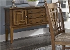 Santa Rosa Pub Collection 25-SR400 54" Server with Tapered Legs 3 Drawers and 2 Doors in Mission Oak