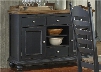 Springfield II Collection 678-SB5236 52" Sideboard with Pull Out Tray 4 Drawers and Adjustable Shelves in Honey & Black