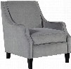 Tiarella Collection 7290121 30" Accent Chair with Fabric Upholstery Pipe Stitching Details Slim Arms and Tapered Legs in