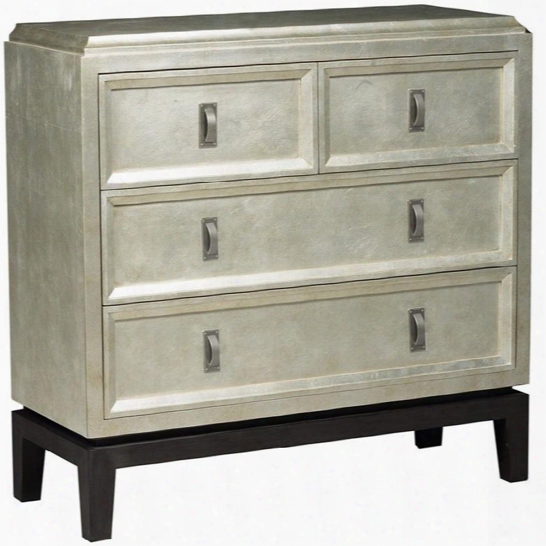 Rory P020250 Drawer Chest With Three Drawers Roller Side Drawer Guides And Contrasting Base In