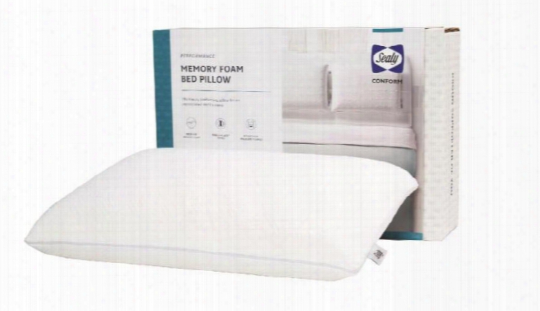 Sealy Conform Collection F01-00433-st0/pak4 Pack Of 4 Standard Size Memory Foam Pillow With Removable And Washable Enduracase Cover In