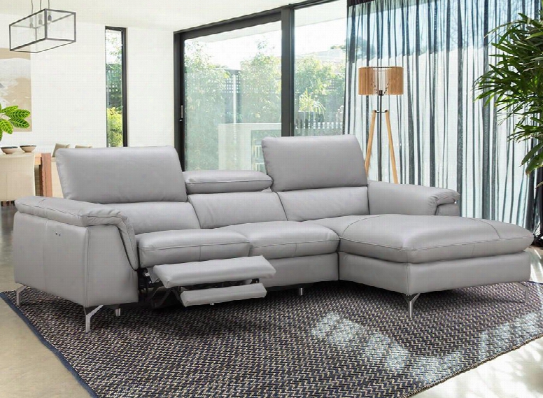 Serena Collection 18234-rhfc 102" 2-piece Power Reclining Sectional Sofa With Right Facing Chaise And Left Facing Sofa In Light