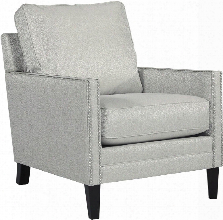 Tiarella Collection 7290122 30" Accent Chair With Fabirc Upholstery Slim Track Arms Nail Head Trims And Tapered Legs In