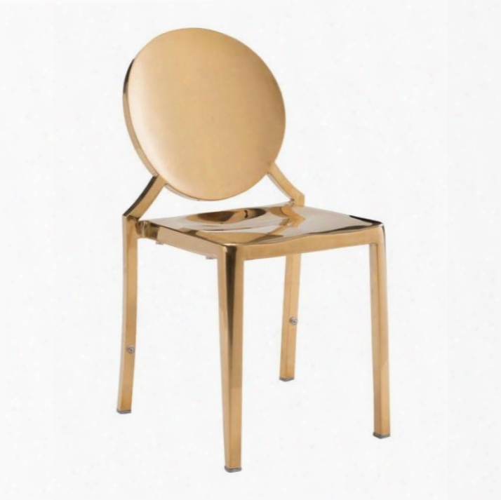 100553 Eclispe 18" Dining Chair With Round Back And Classic French Design In Gold