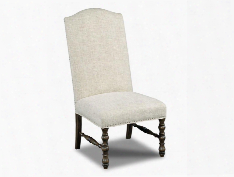 300 Series 300-350127 45" Traditional-style Dining Room Upholstered Armless Chair With Nail Head Accents Turned Legs And Fabric Upholstery In Austin