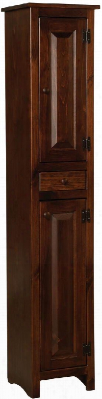 Amelia 4650135bu 14.5&quto; Cabinet With 2 Doors 1 Drawer Metal Hardware And Premium Grade Pine Wood Construction N Burnt Amber
