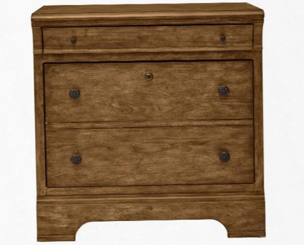 American Attitude 8854926b 31" File Base With 1 Drawer 1 File Drawer Oak Veneers And Hardwood Solids In Medium Wood