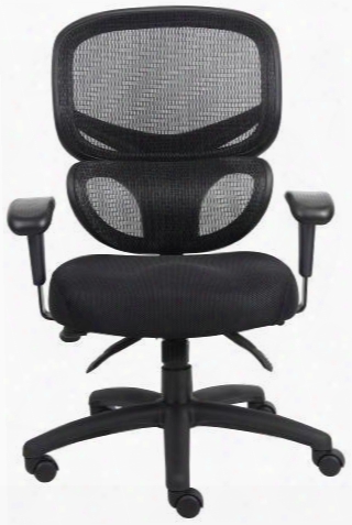 B6338hr 38" Multi-function Mesh Task Chair With Headrest Active Lumbar Support Height And Width Adjustable Arms Memory Foam Seat Cushion 3 Paddle