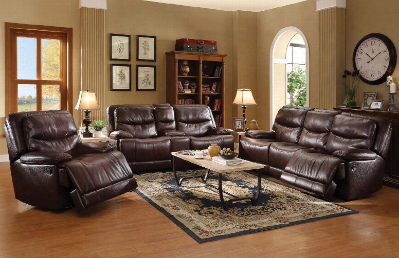 Cerviel 51500slrt 6 Pc Living Room Set With Sofa + Loveseat + Recliner + Coffee Table + 2 End Tables In Burgundy