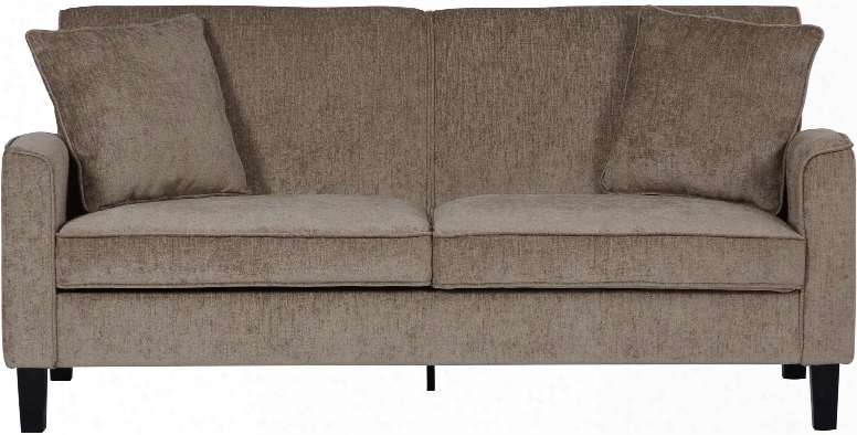 Ds-2279-680-5 74" Traditional Styel Knife Edge Fabric Upholstered Sofa With Tapered Legs And Piped Stitching In