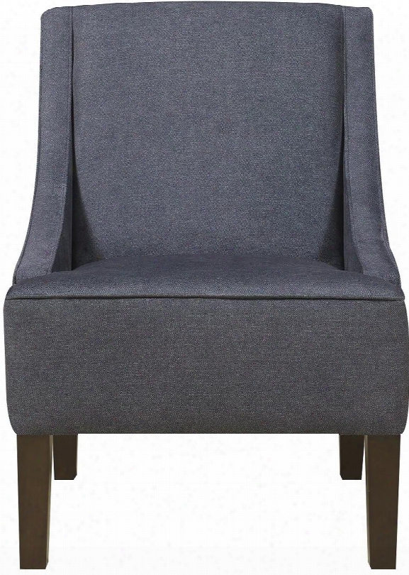 Ds-2516-900-343 30" Accent Chair With Piped Stitching And Tapered Legs In Darkwash