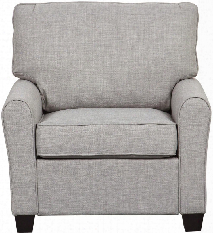 Ds-2637-682-409 34" Fabric Upholstered Track Arm Chair With Removable Seat Cushions And Tapered Legs In