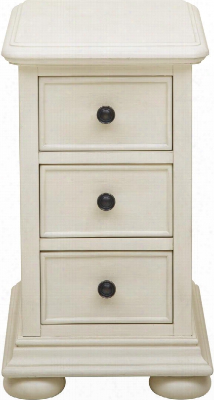 Ds-a051-850 15" Relaxed Coastal Style Chairside Chest With Three Drawers And Decorative Hardware In