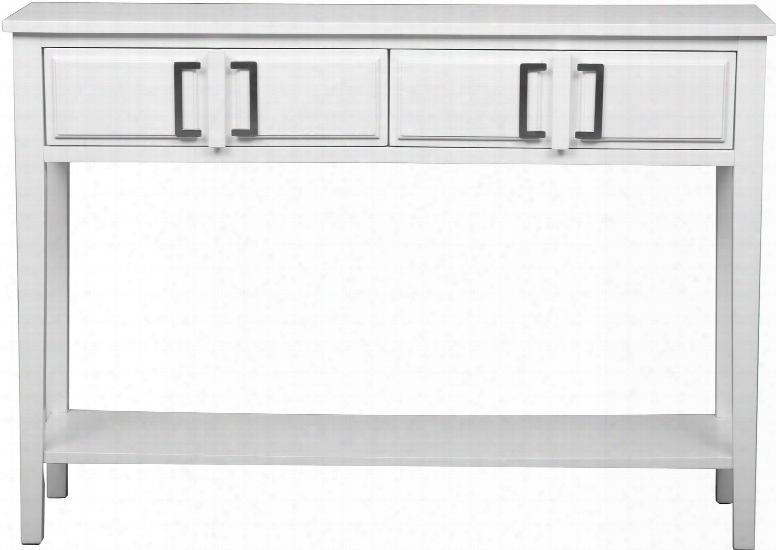 Ds-a092010 48" Transitional Style Console Table Including Two Drawers With Metal Side Guides And Brushed Nickel Hardware In