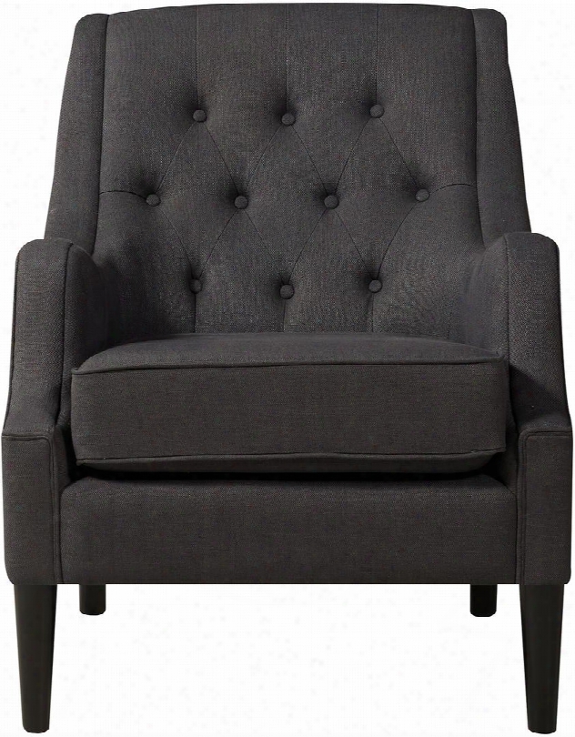 Ds-a146-900-405 35" Accent Chair With Button Tufting And Tapered Legs In Vienna