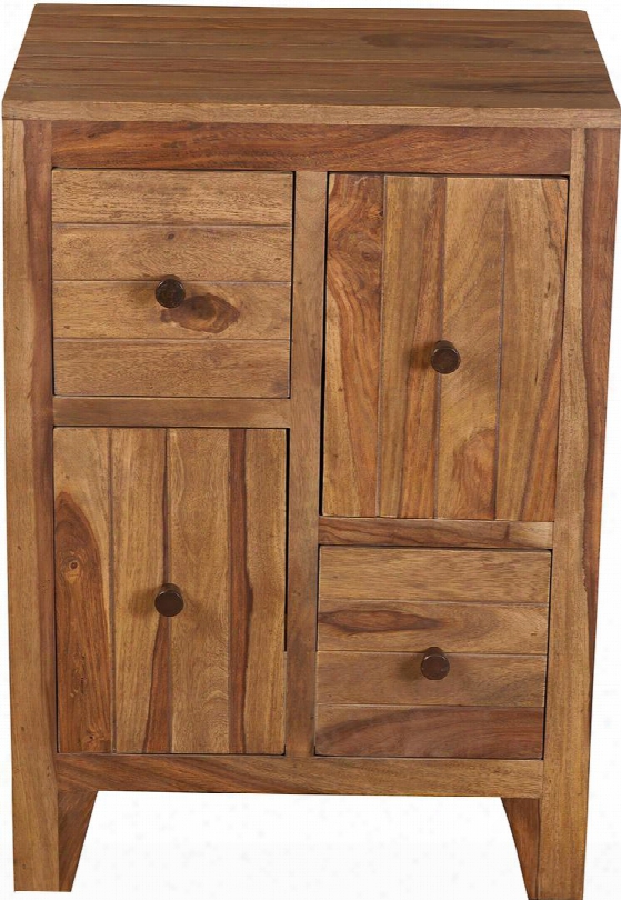 Ds-a180-850 20" Rustic Industrial Style Accent Drawer Cabinet With Simple Pulls In