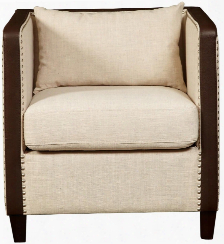 Ds-a195-900-378 30" Accent Chair With Stitched Detailing Nail Head Accents And Tapered Legs In Leisure