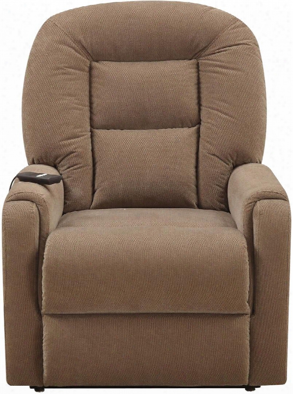 Ds-a314-016-353 33" Fabric Upholstered Lift Chair With Two Motors For Separate Foot And Back Positioning With Split Back Cushion In