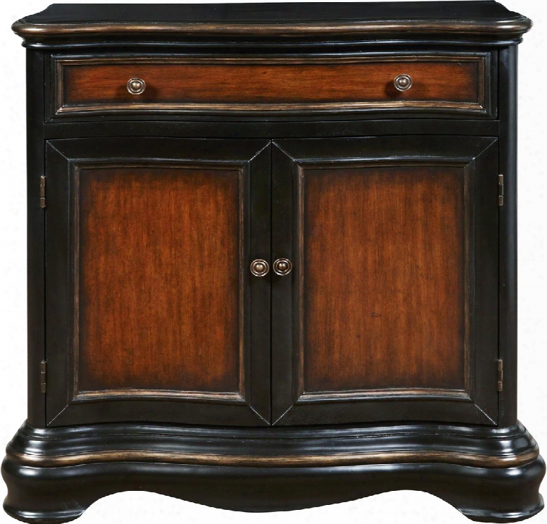 Ds-p017035 35" Accents Hall Chest Including One Drawer One Door And One Adjustable Shelf With Simple Pulls In