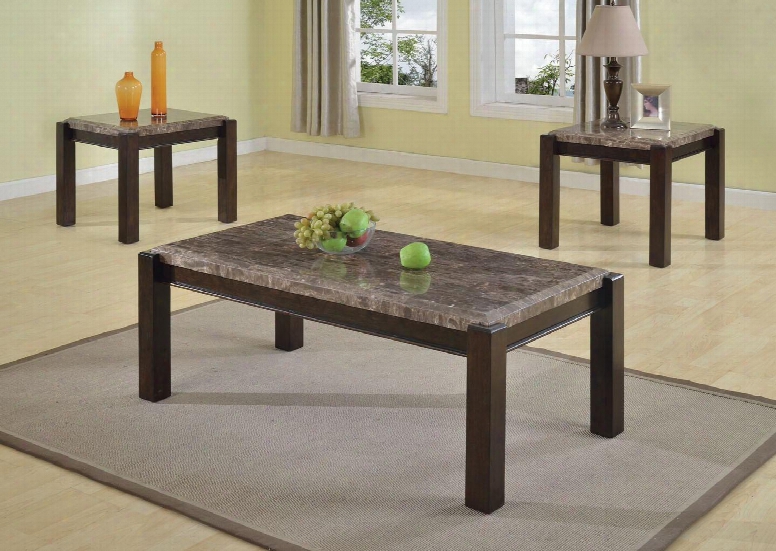 Dwayne 80791ce 3 Pc Living Room Table Set With Coffee Table + 2 End Tables In Emparedora Gray