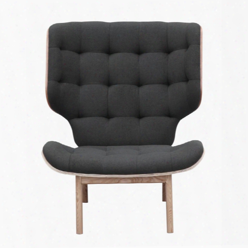 Fmi1012-gray 28" Cuddle Lounge Chair With Extra Back And Shoulder Support Elegant Mid-century Design And Ash Legs In