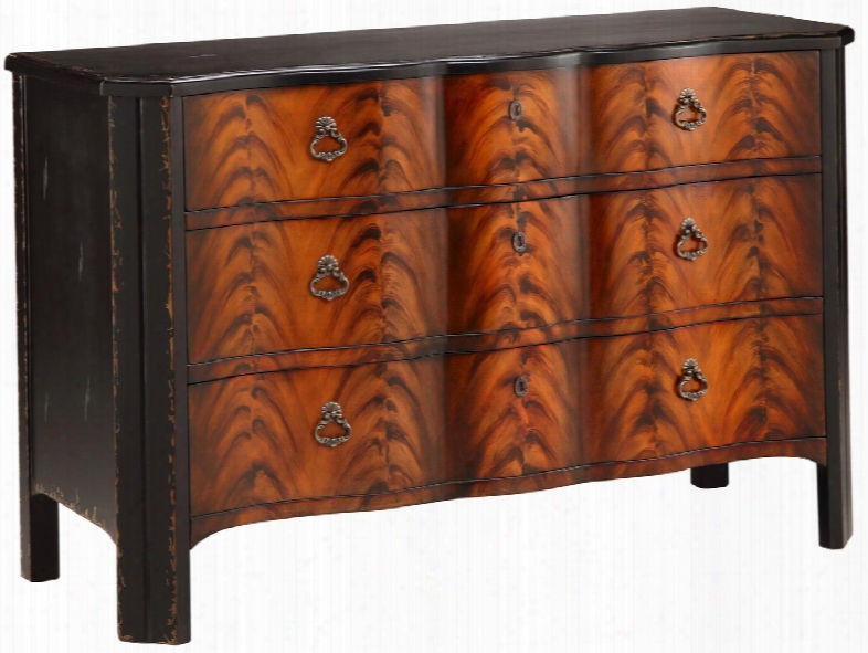 Franklin 13242 48" Chest With Straight Legs Hand Painted And Serpentine Drawer Fron Ts In