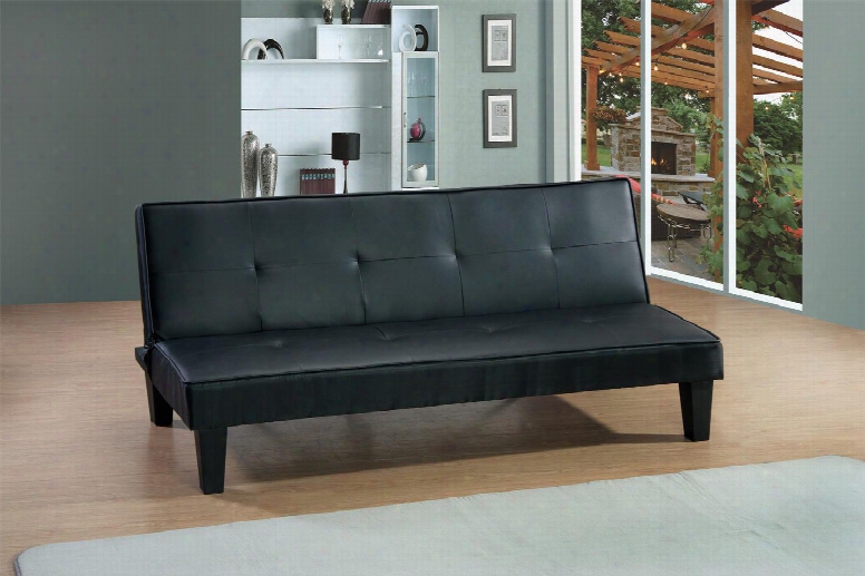 G110-s 67" Full S Ize Convertible Sofa Bed With Piped Stitching Tufted Detailing And Tapered Legs In