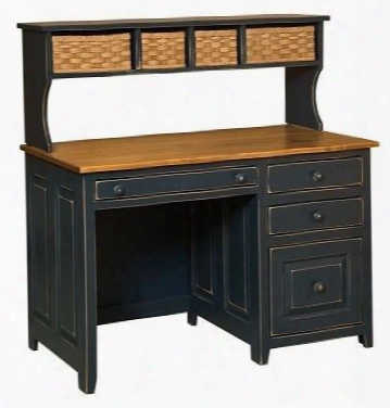 Gorgies 4652382tns 46" Desk With 4 Sealy Color Baskets 4 Drawers Simple Knobs And Premium Grade Pine Wood Construction In Navy