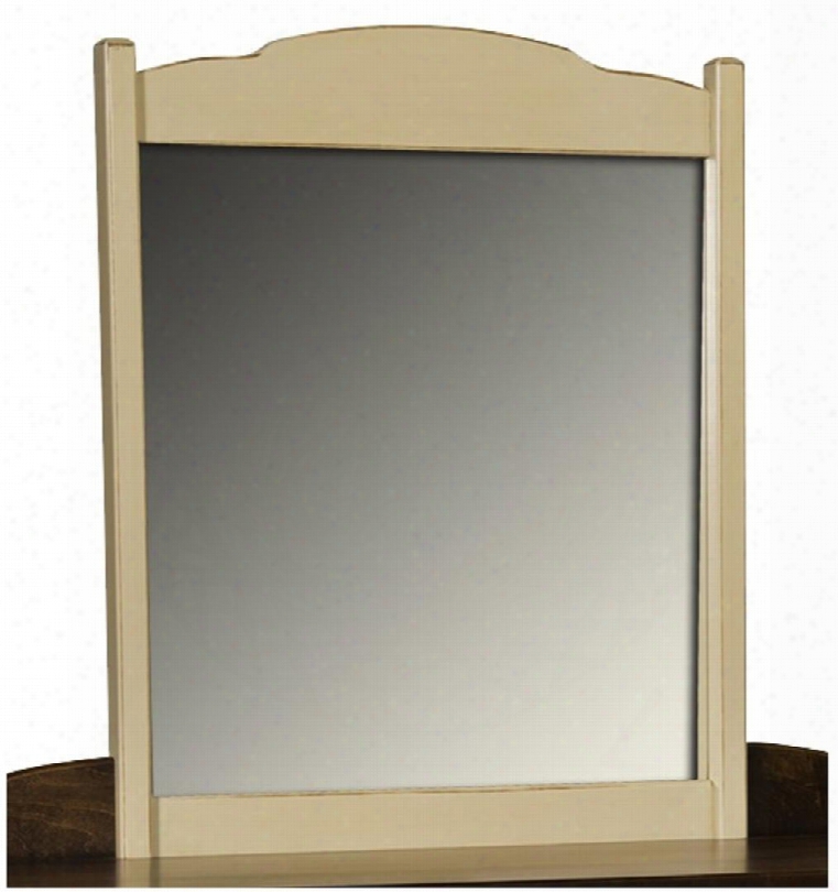 Graces 4650144bm 28" X 33" Mirror With Wooden Frame Proudly Made In The U.s.a. And Premium Grade Pine Wood Construction In Buttermilk