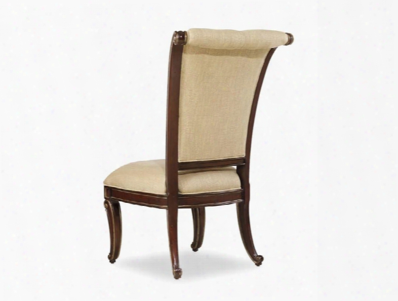Grand Palais Series 5272-75510 43" Traditional-style Dining Room Upholstered Side Chair With Tufted Detailing Carved Detailing And Fabric Upholstery Inn