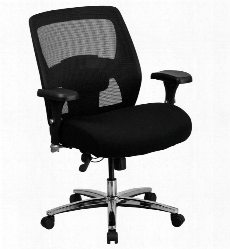 Hrrcules Go-99-3-gg 39"-46" Tall Executive Chair With 24/7 Multi-shift Purpose 500 Lbs. Capacity Support Mesh Back And Swivel Base In