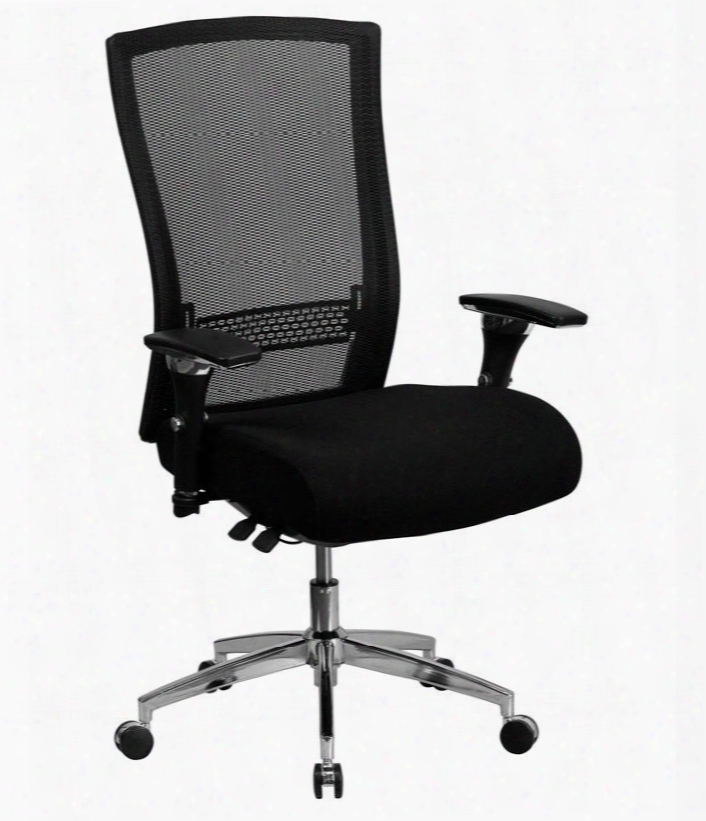Hercules Go-wy-85h-gg 45"-48" Tall Executive Office Chair With 300 Lbs. Weight Capacity Mesh Back 24/7 Multi-shift Purpose And Fabric Seat In