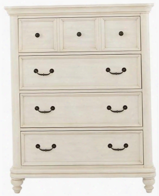Madison 8890440 40" Chest With 4 Drawers Metal Hardware Inside Fitting Drawers Ball Bearing Drawer Glides Selected Veneers And Hardwood Solids In White