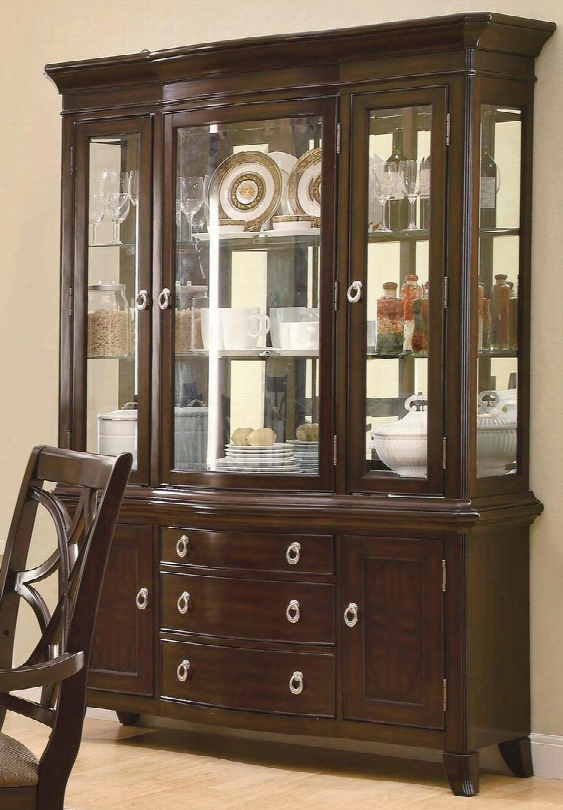 Meredith 103534hb 58" China Cabinet With Server And Hutch In