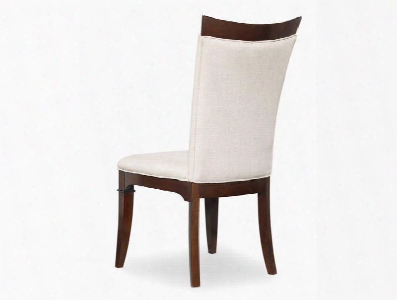 Palisade Series 5183-75410 42" Transitional-style Dining Room Upholstered Side Chair With Tapered Legs Piped Stitching And Fabric Upholstery In