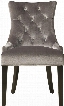 DS-2514-900-204 24" Dining Chair with Button Tufting and Tapered Legs in Chrome