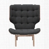 FMI1012-GRAY 28" Cuddle Lounge Chair with Extra Back and Shoulder Support Elegant Mid-century Design and Ash Legs in