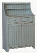 Helens 4650244SF 36.5" Buffet with 2 Drawers 2 Doors Simple Knobs and Premium Grade Pine Wood Construction in Seafoam