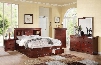 Louis Philippe III Collection 24374CK5PC Bedroom Set with California King Size Bed + Dresser + Mirror + Chest + Nightstand in Cherry