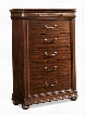 Parkview 398-681CHEST 38" Drawer Chest with Bun Feet Molding Details and Bourbon