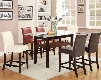 Ripley 71370T6C 7 PC Bar Table Set with Counter Height Table + 2 Red Chairs + 2 Espresso Chairs + 2 Ivory Chairs in Espresso