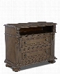 Versailles 980-682MCHES 61" Media Chest with Ornate Hand Carvings Bun Feet and Weathered