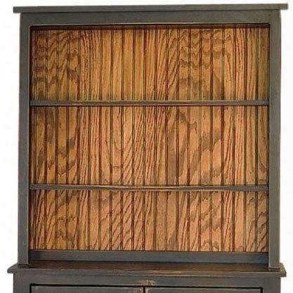 Royers 4650102bmc 38" Hutch With 2 Shelves And Distressed Detailing In Black And Michaels Cherry