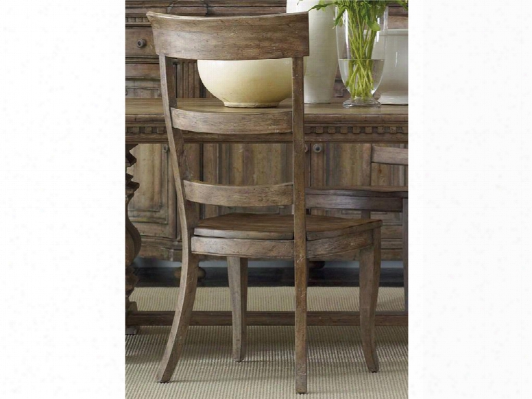 Sorella Series 5107- 75310 42" Traditional-style Dining Room Ladderback Side Chair With Wood Rfame And Tapered Legs In